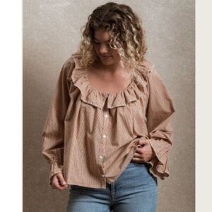 NEUFLORA “WINNIPEG BLOUSE” Adorable gingham , Size M